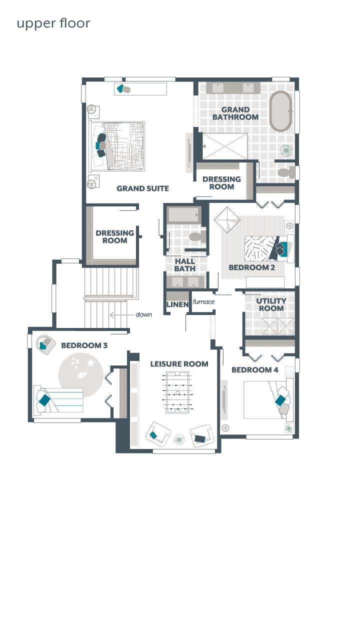 Upper Floor Plan - Juniper