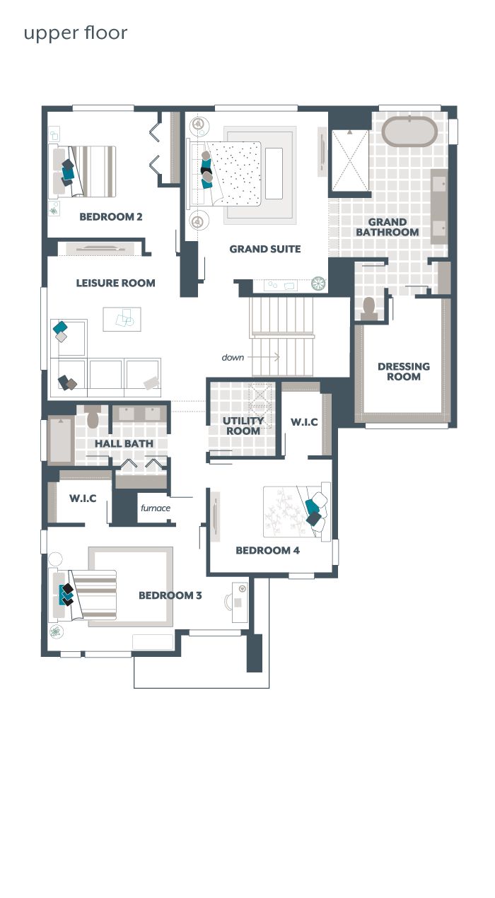 Upper Floor Plan - Indigo