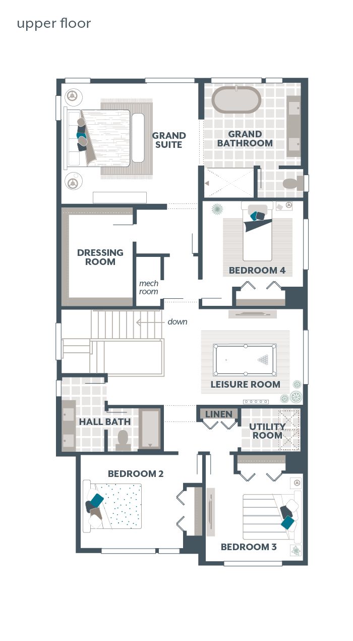 Upper Floor Plan - Sequoia V2