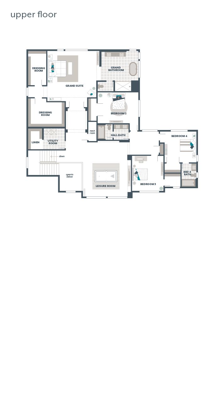 Upper Floor Plan - Basswood