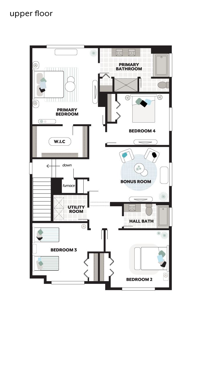 Upper Floor Plan - Meridian V2