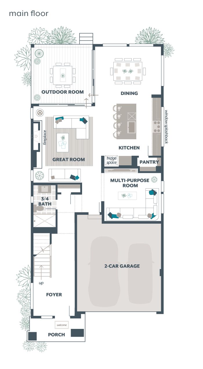 Main Floor Plan - Orchid