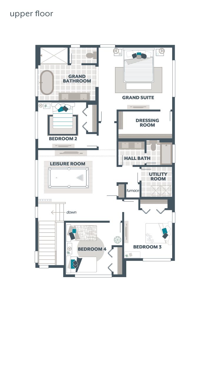 Upper Floor Plan - Abelia
