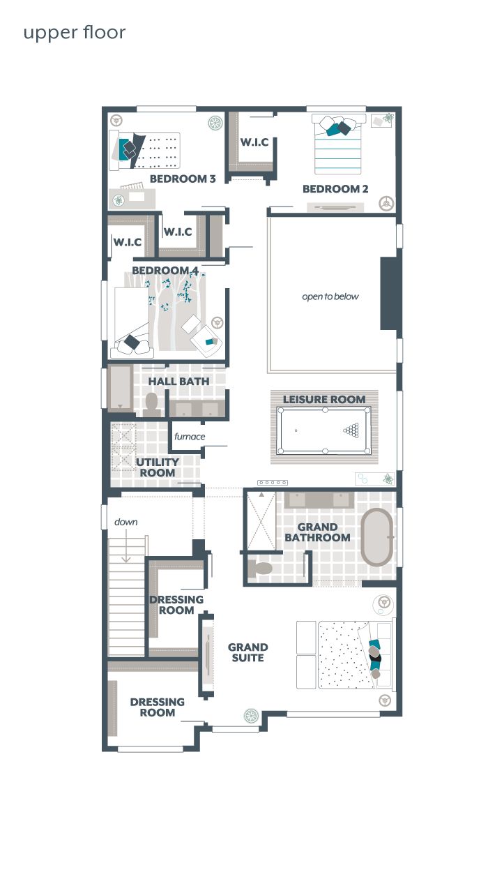 Upper Floor Plan - Birch