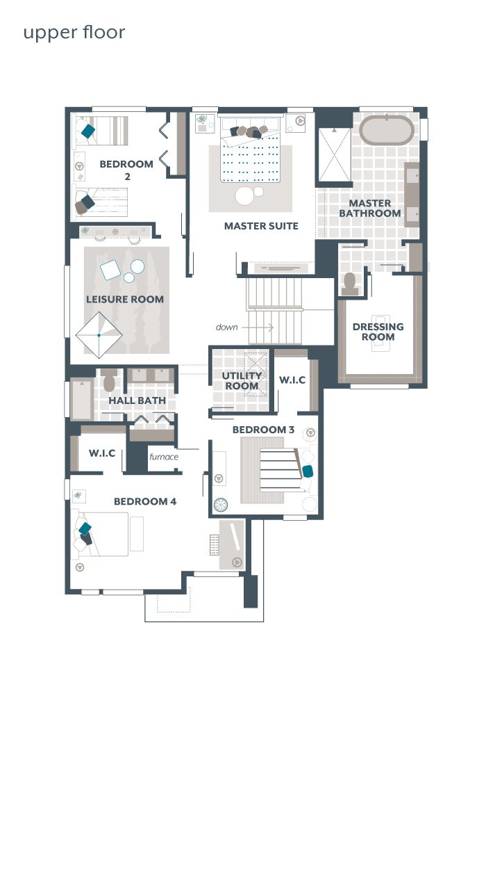 Upper Floor Plan - Cypress