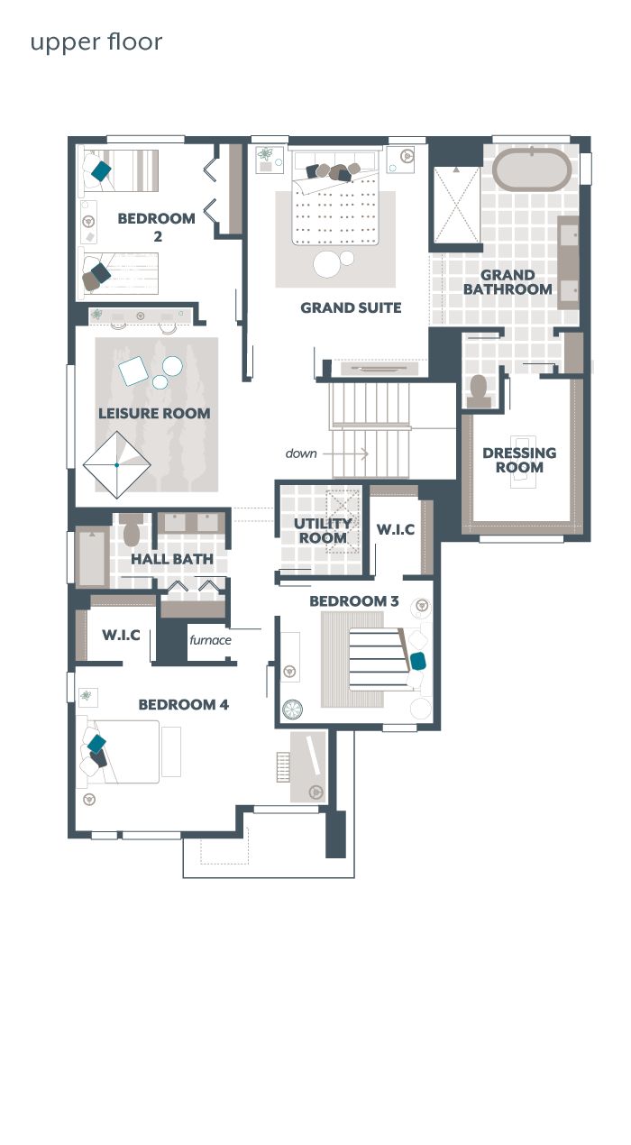 Upper Floor Plan - Cypress