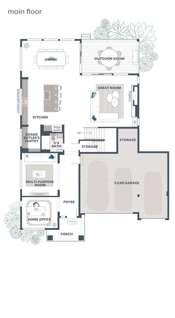 Main Floor Plan - Lotus