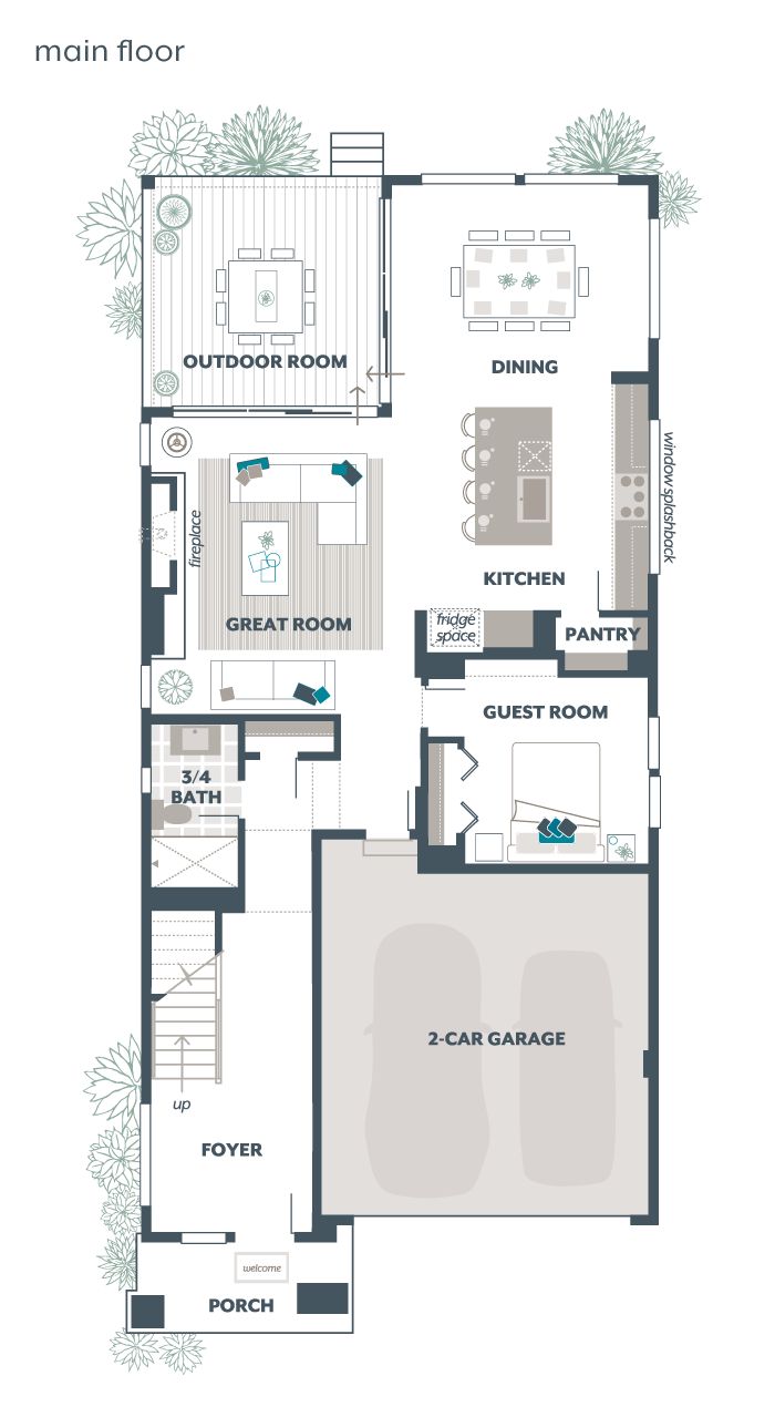 Main Floor Plan - Orchid