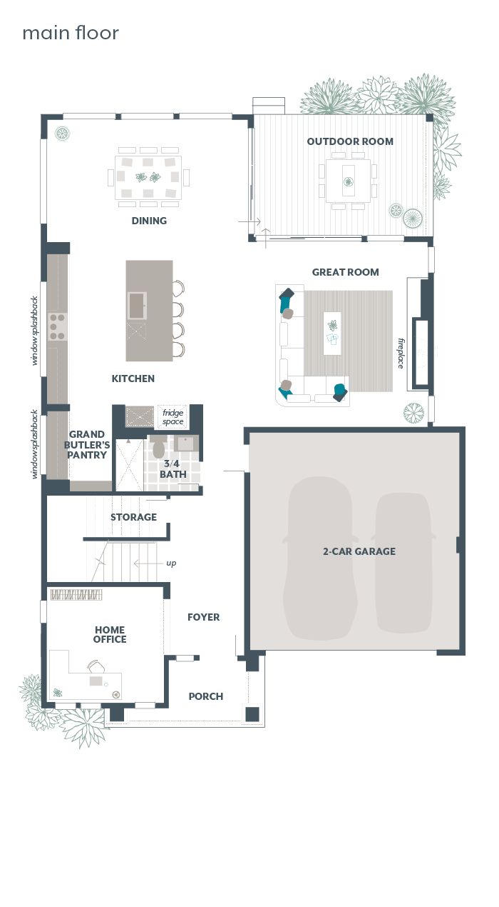 Main Floor Plan - Willow