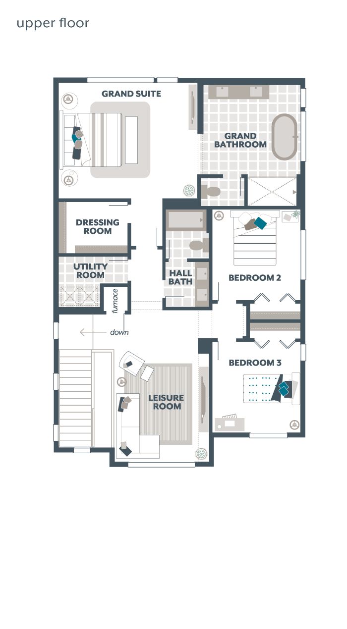Upper Floor Plan - Palmetto