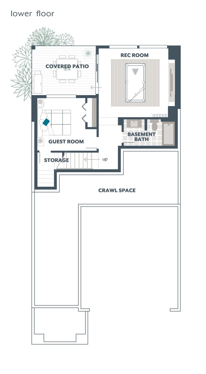 Lower Floor Plan - Palmetto