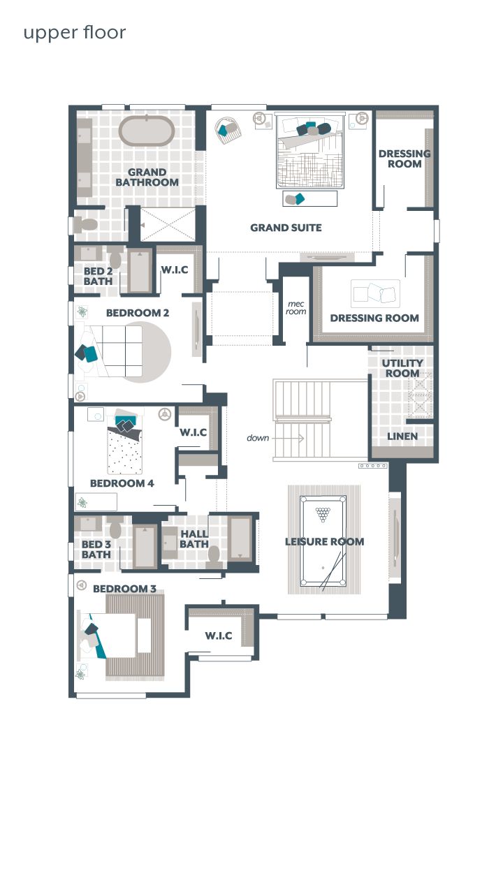 Upper Floor Plan - Lotus