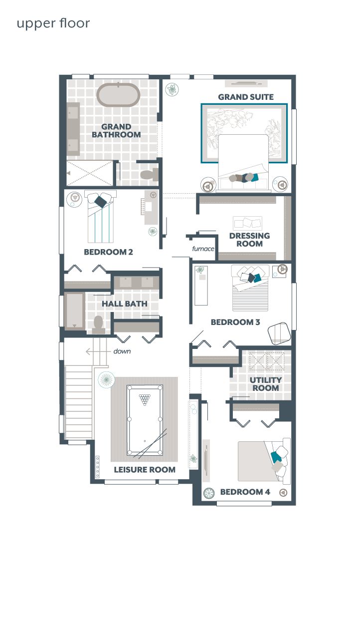 Upper Floor Plan - Iris