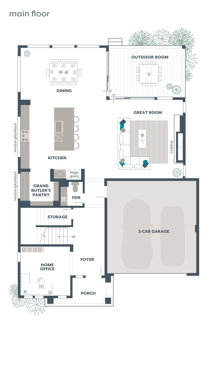 Main Floor Plan - Willow