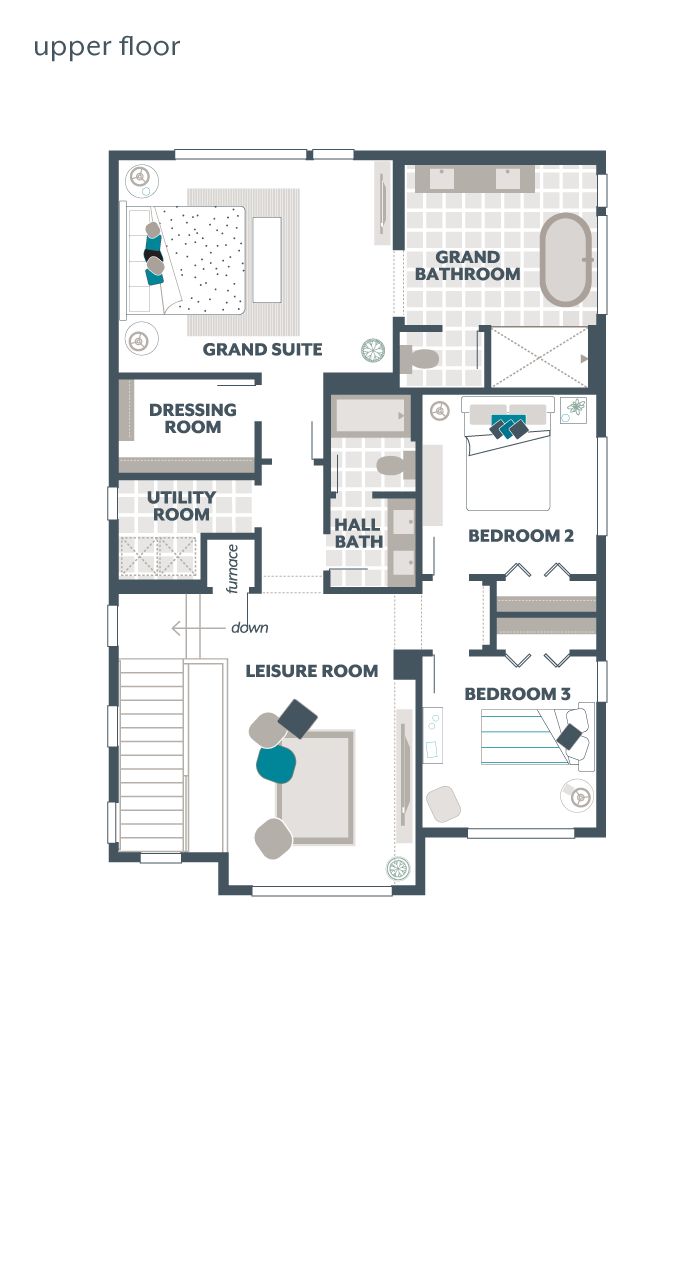 Upper Floor Plan - Gardenia
