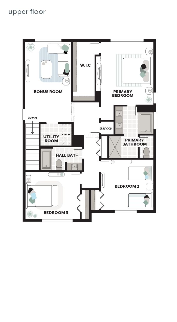 Upper Floor Plan - Nisqually