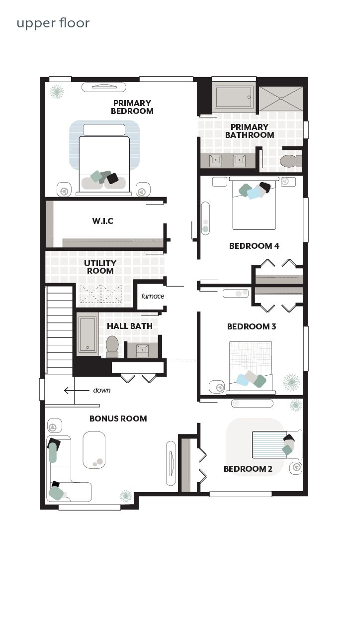 Upper Floor Plan - Salish