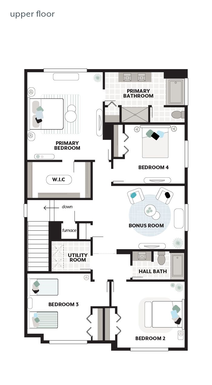 Upper Floor Plan - Meridian