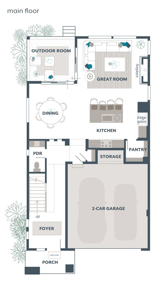 Main Floor Plan - Gardenia V2