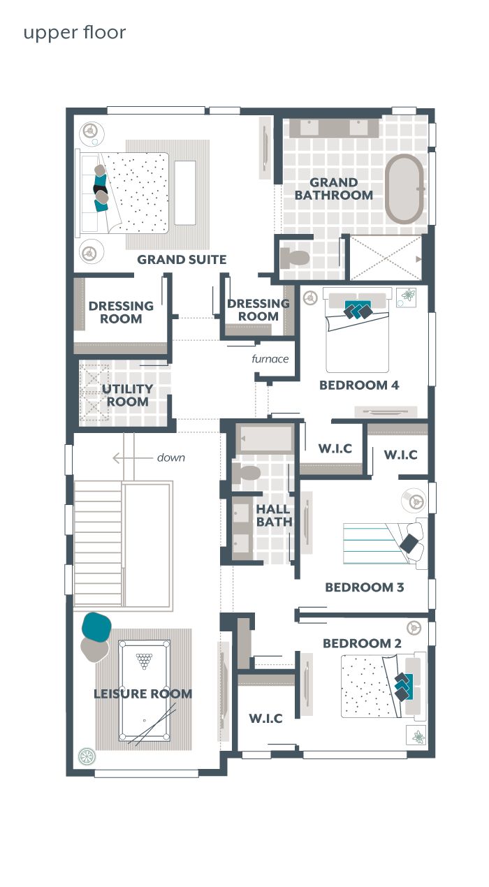 Upper Floor Plan - Gardenia V2