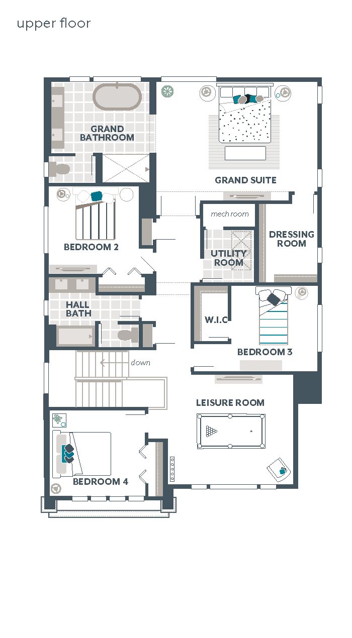Upper Floor Plan - Amaryllis