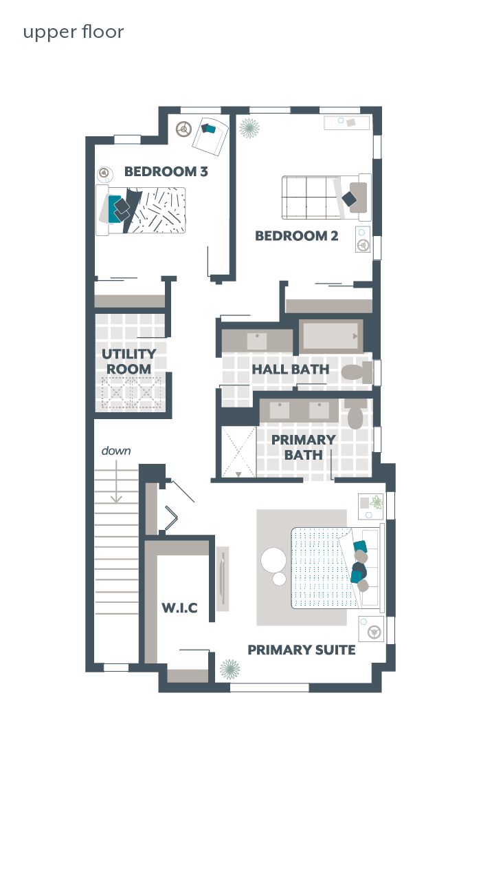 Upper Floor Plan - Spruce