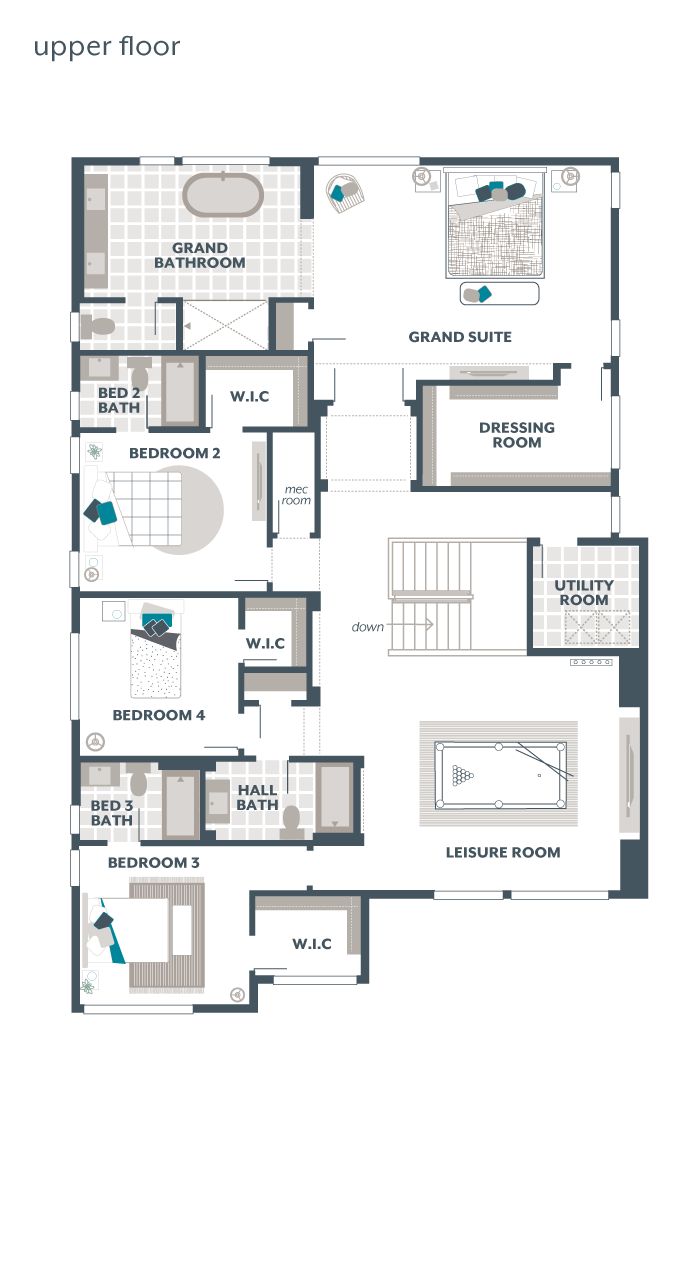 Upper Floor Plan - Lotus V2