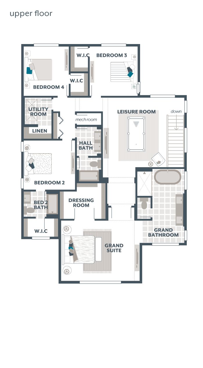 Upper Floor Plan - Maple
