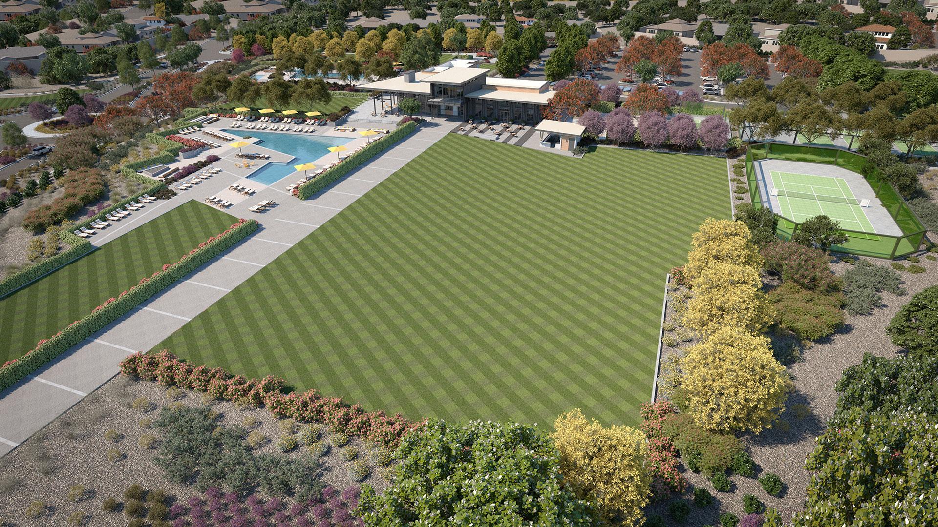 Tennis Court & Event Lawn