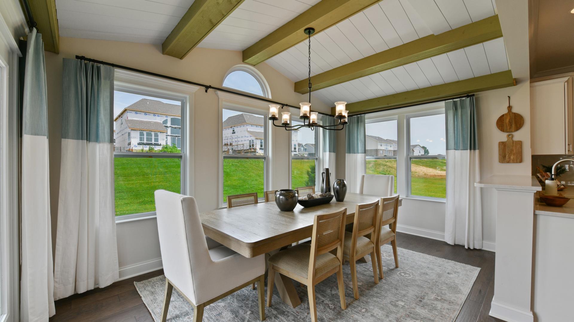Choose a sun room and have the perfect spot for dinner or morning coffee.