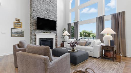 You can personalize your home with a stone fireplace, built-in bookcase, extra windows and more!