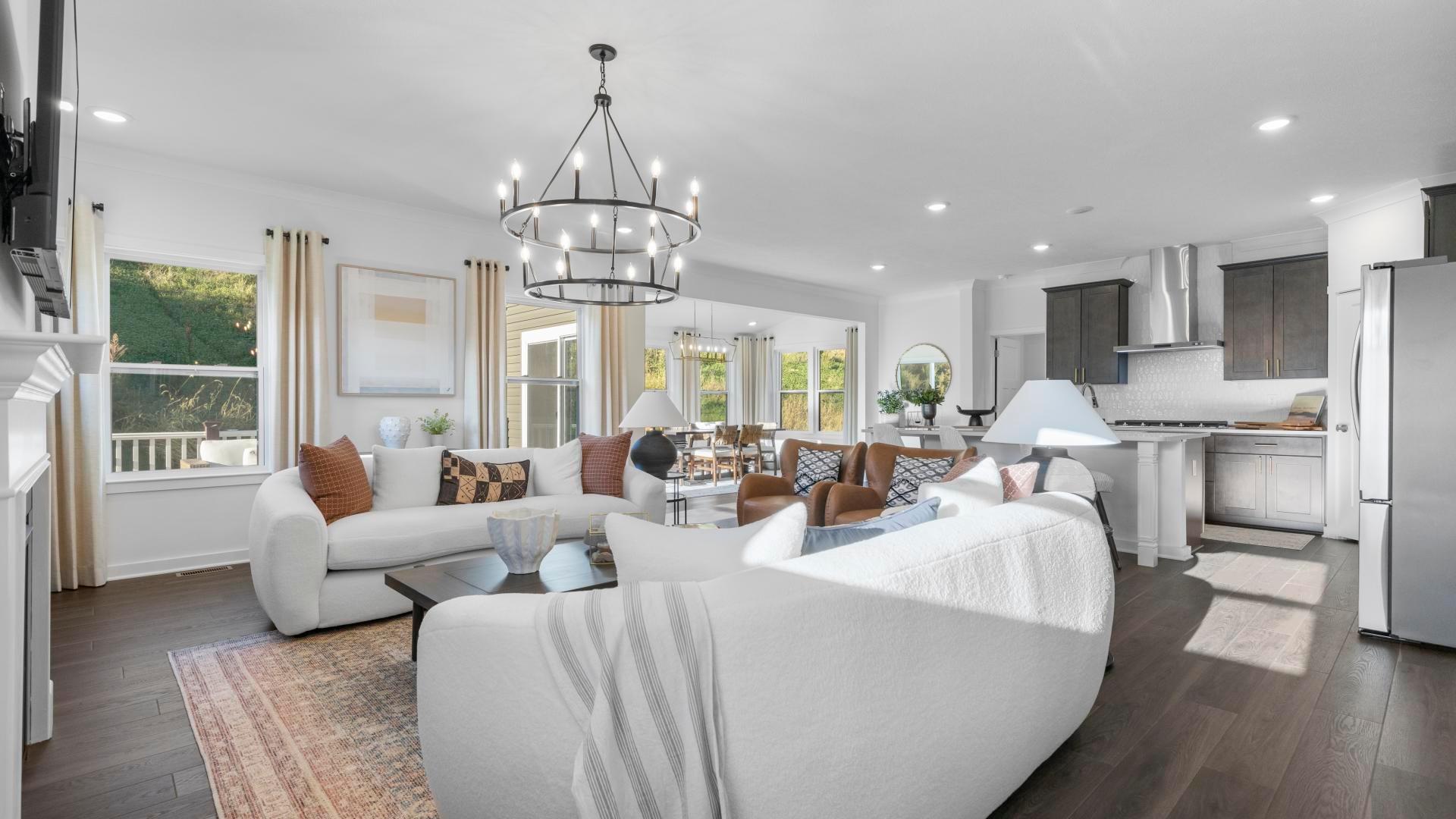 Open floor plans makes it easy to enjoy the heart of the home.