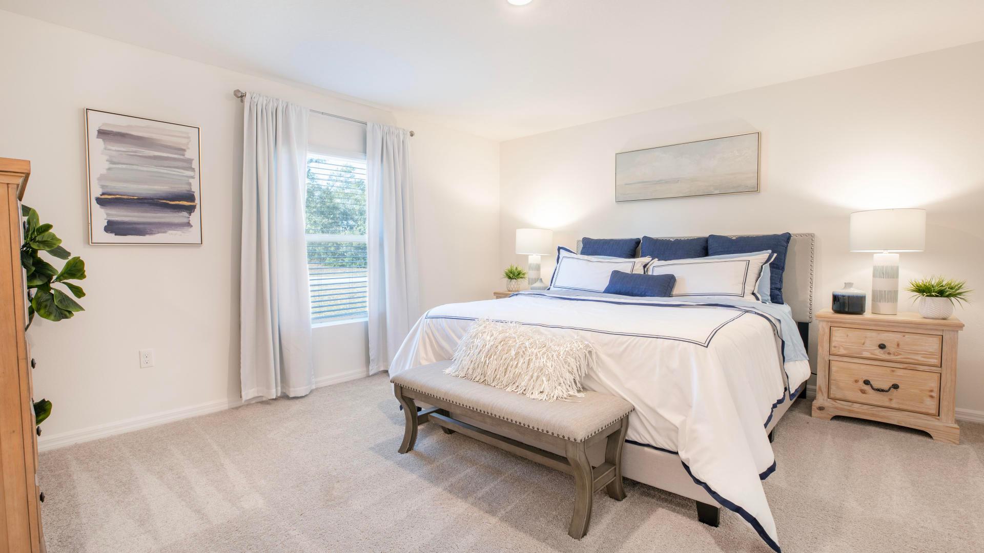Retreat to your private master bedroom at the end of the day.