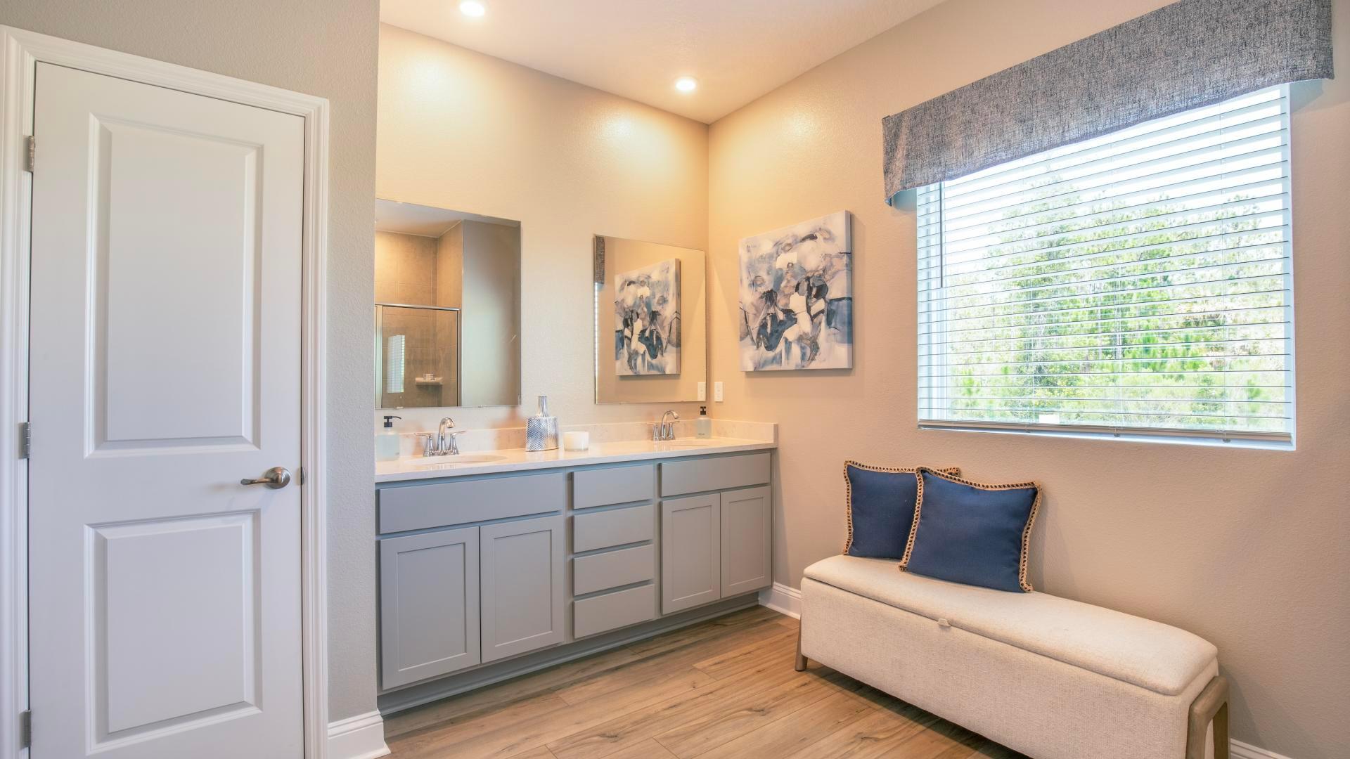 Have peace of mind knowing there is plenty of space for everyone to get ready in the morning.