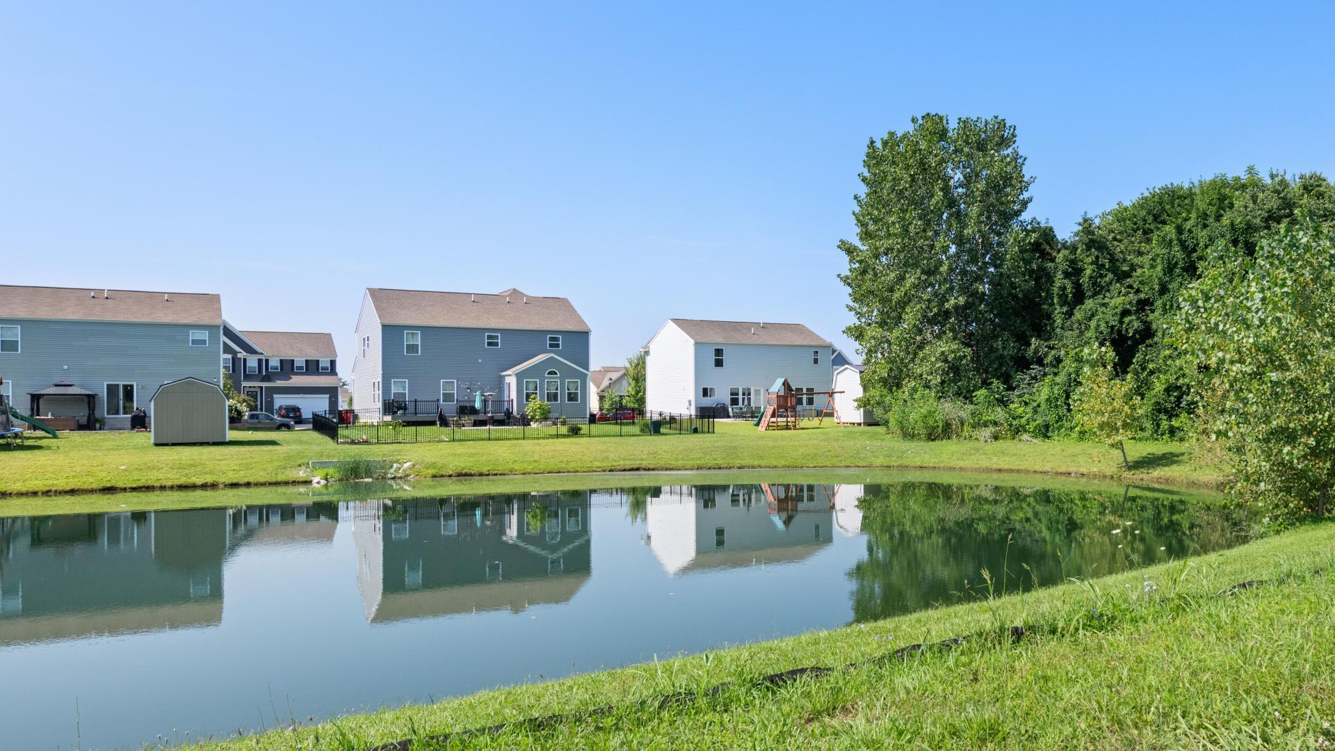 Limited homesites will have no back to back neighbors and a pond view.