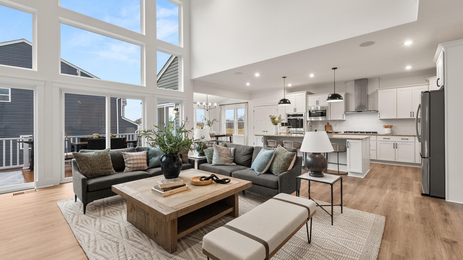 Open floor plans make it easy to entertain or help the kids with homework while making dinner.