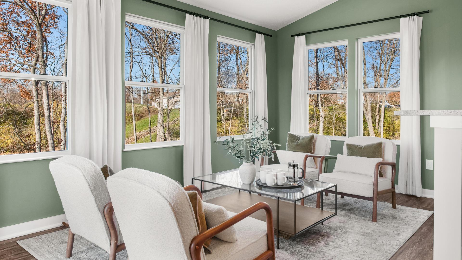 Add a signature sunroom and have plenty of space to host friends and family.