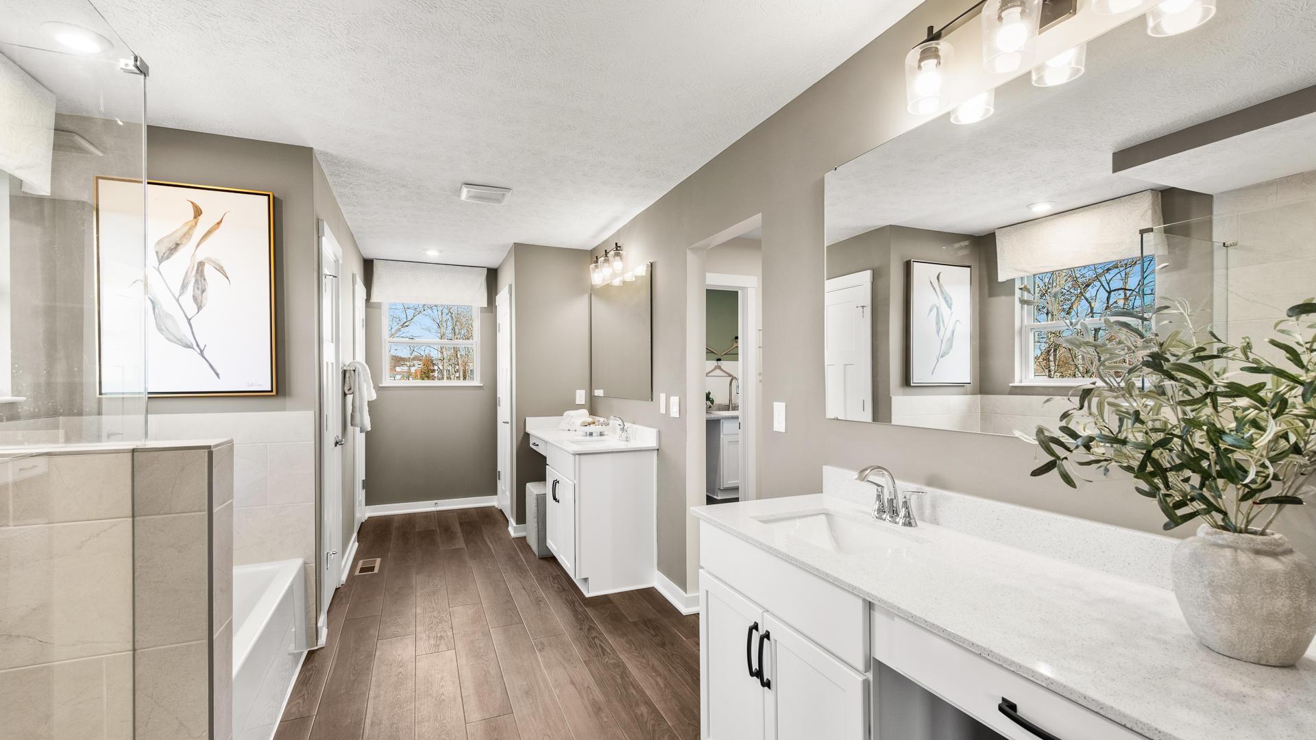 Dual vanities means less fighting getting ready for school or bed.