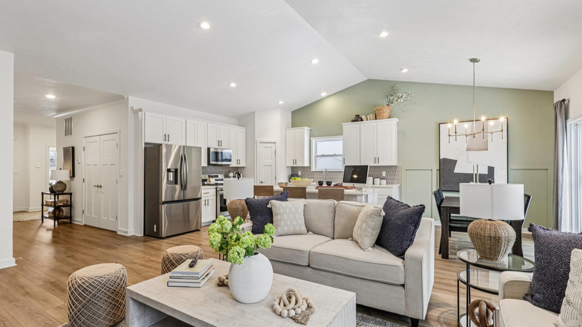 Open-concept floor plans make it easy to entertain friends and family.