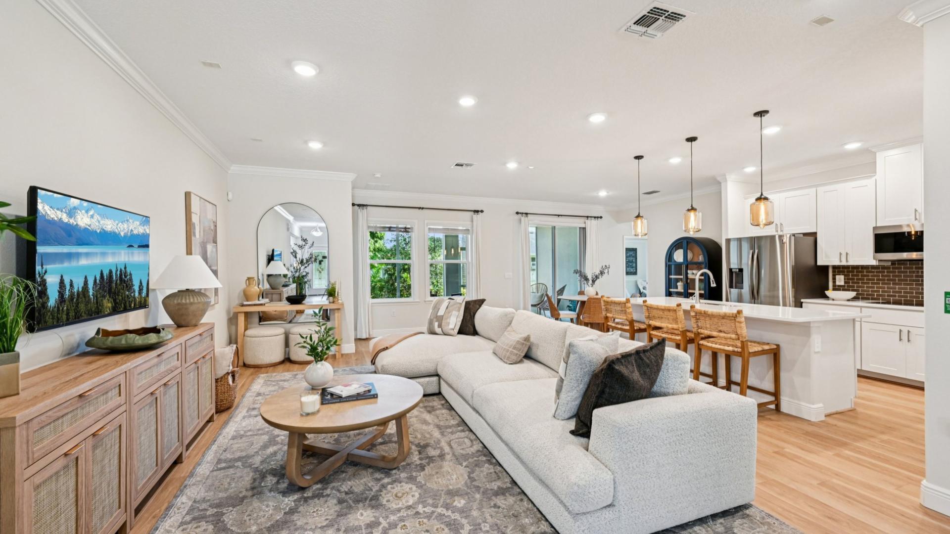 Open floor plans make it easy to entertain friends and family.