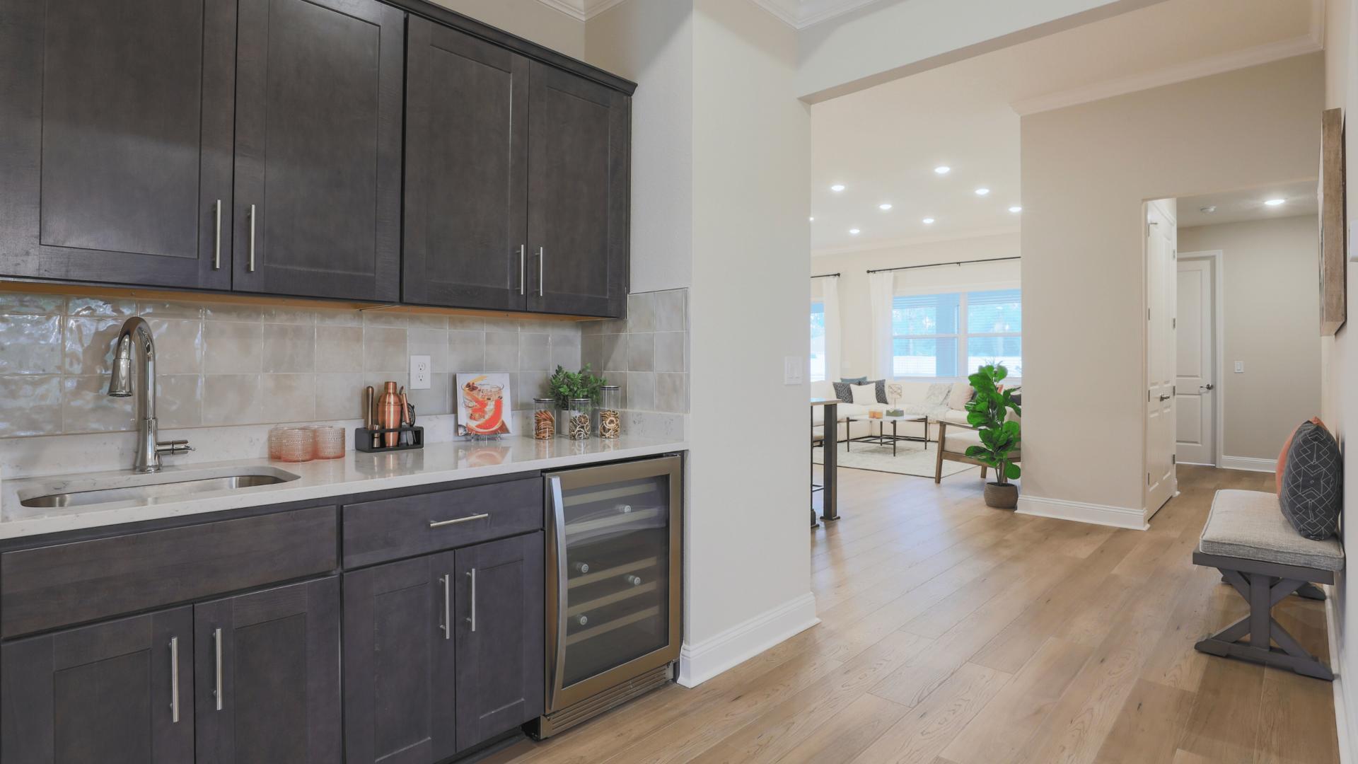 Separate entry and kitchenette for parents, kids, guests, or home offices—space for all generations.