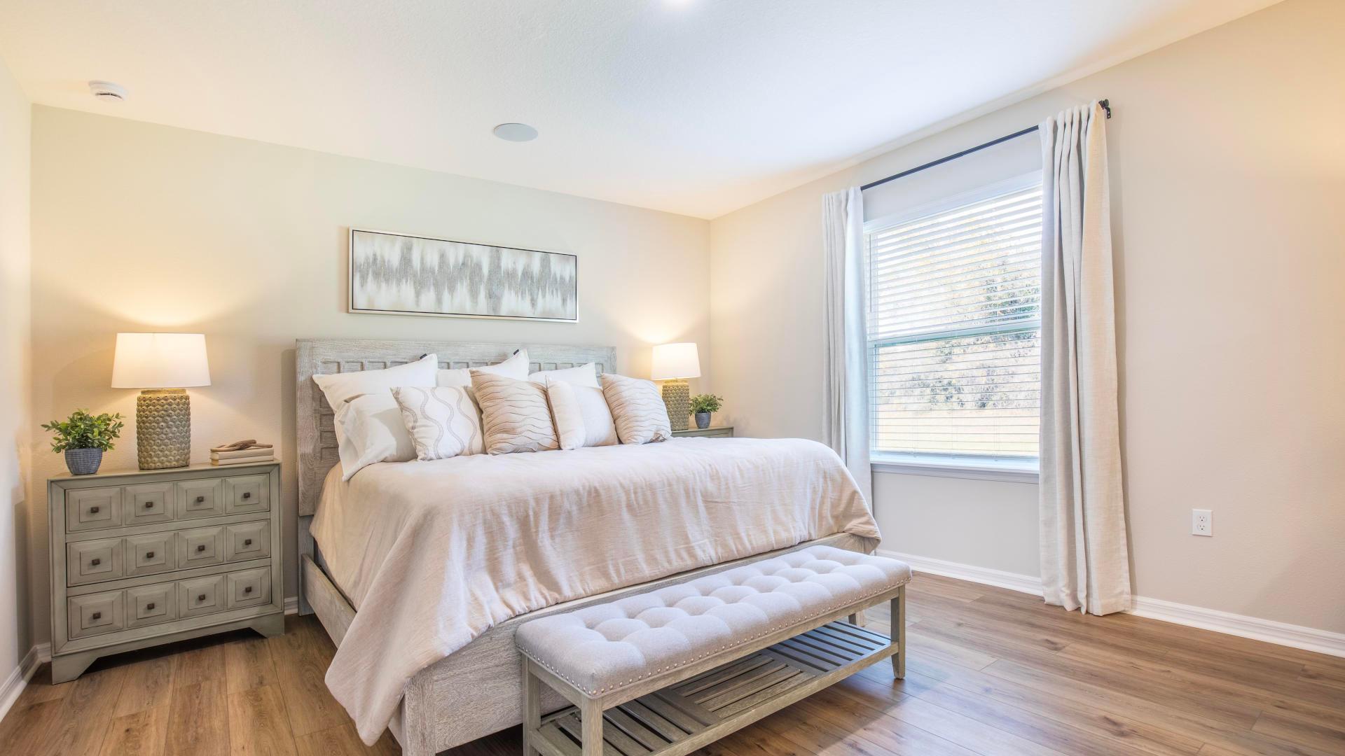 Retreat to your private master bedroom at the end of the day.