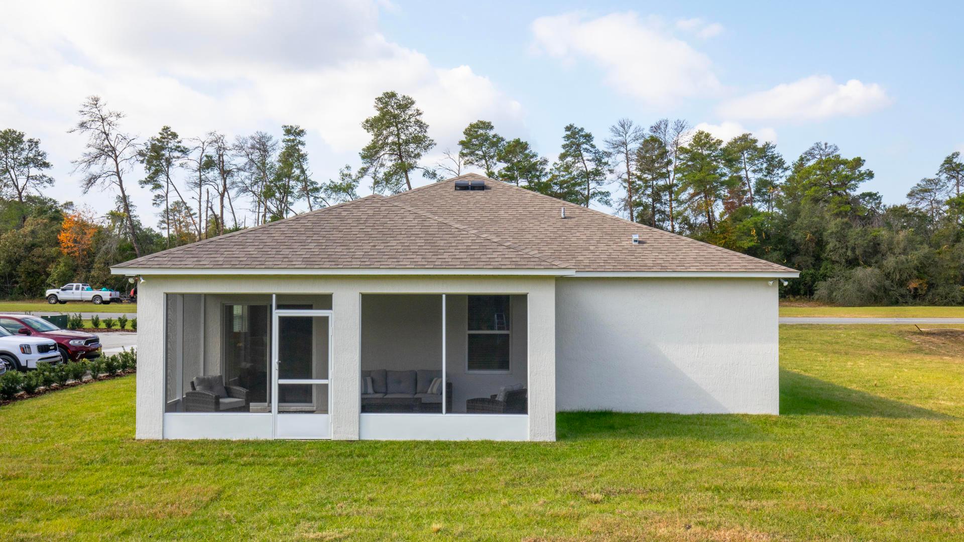 Homes in Marion Oaks have extended back patios for extra space to have a cookout while hosting friends &amp; family.