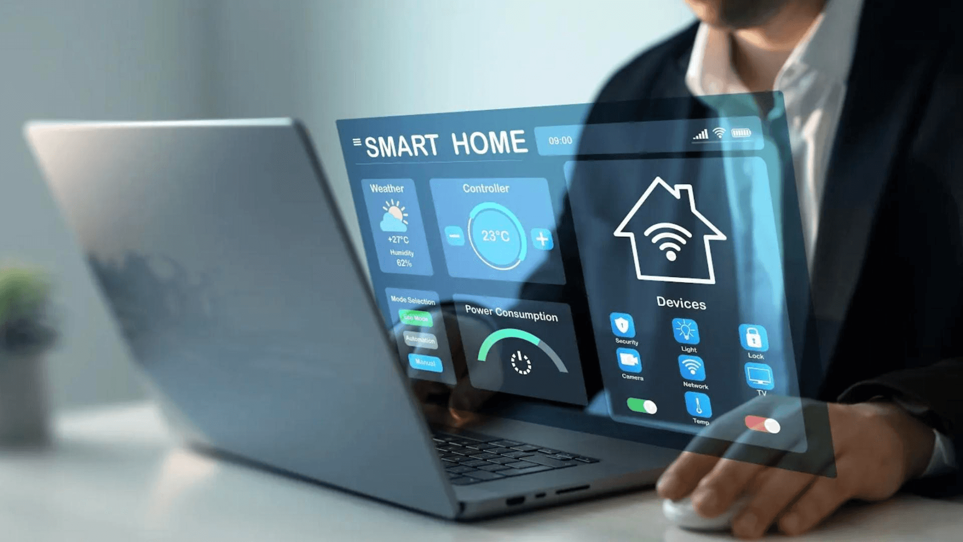 Smart Home technology allows you to control the lights, temperature and cameras all from your phone!