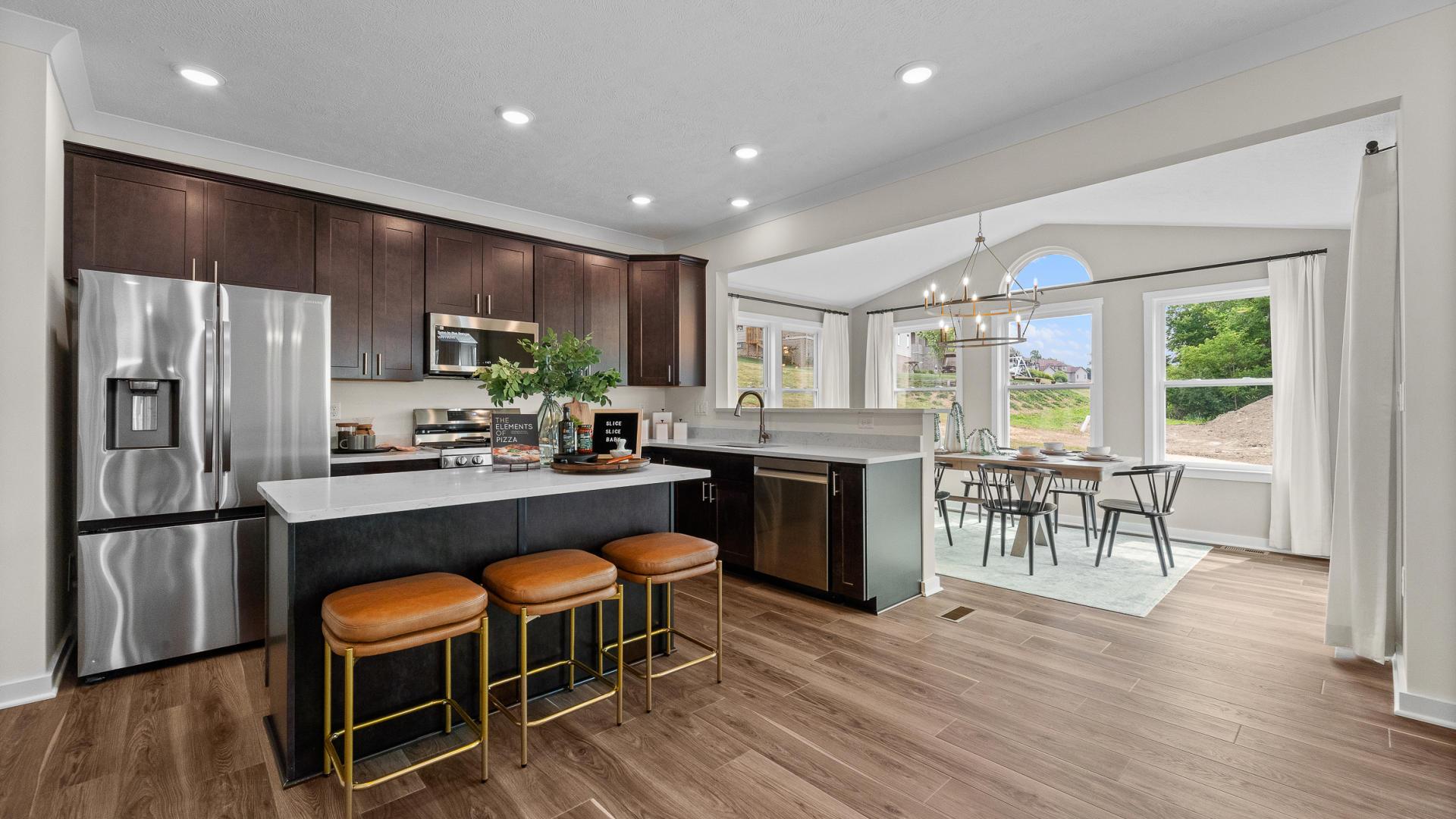 Single family homes with spacious kitchens giving plentiful storage space.