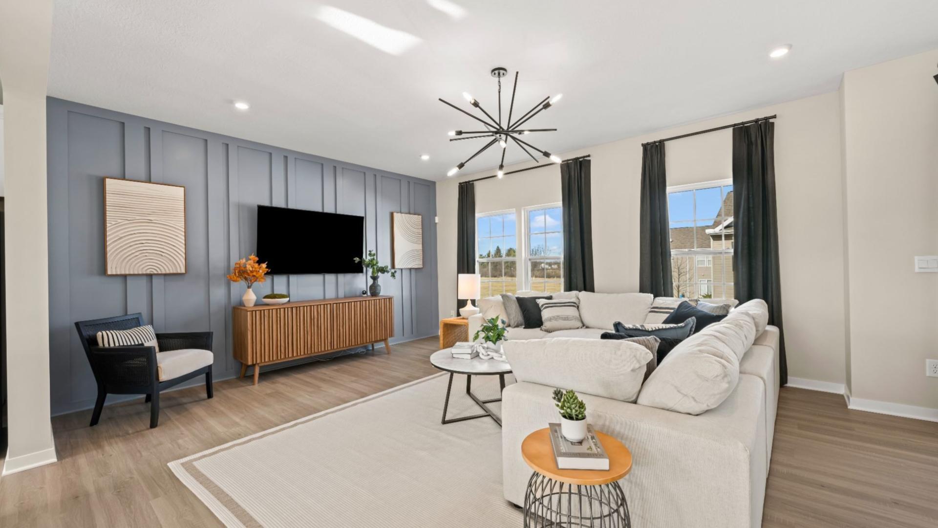 Perfect hang out space for watching the Saturday game or hosting family.