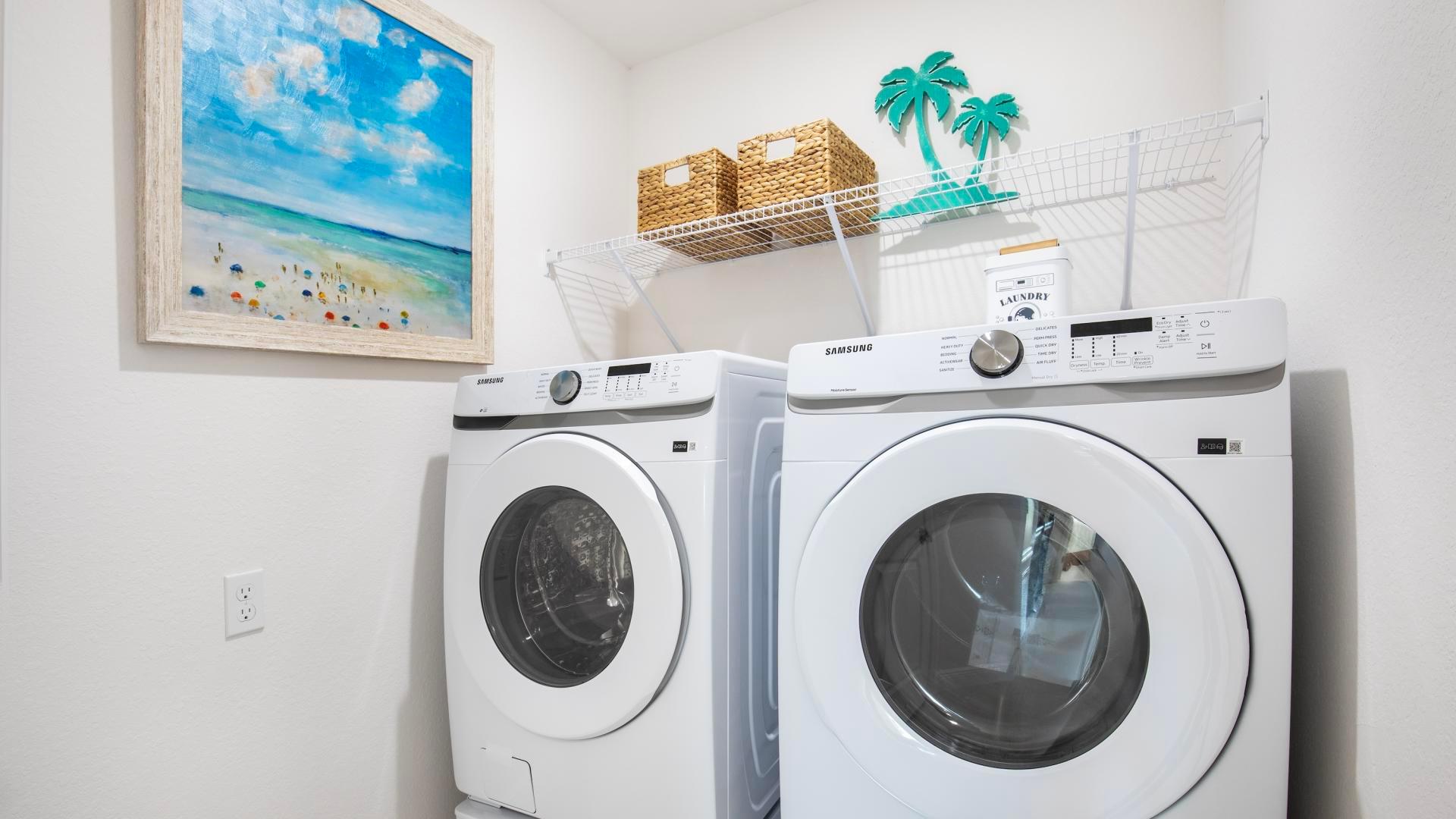 Laundry and bedrooms on the same level for comfort and everyday convenience.