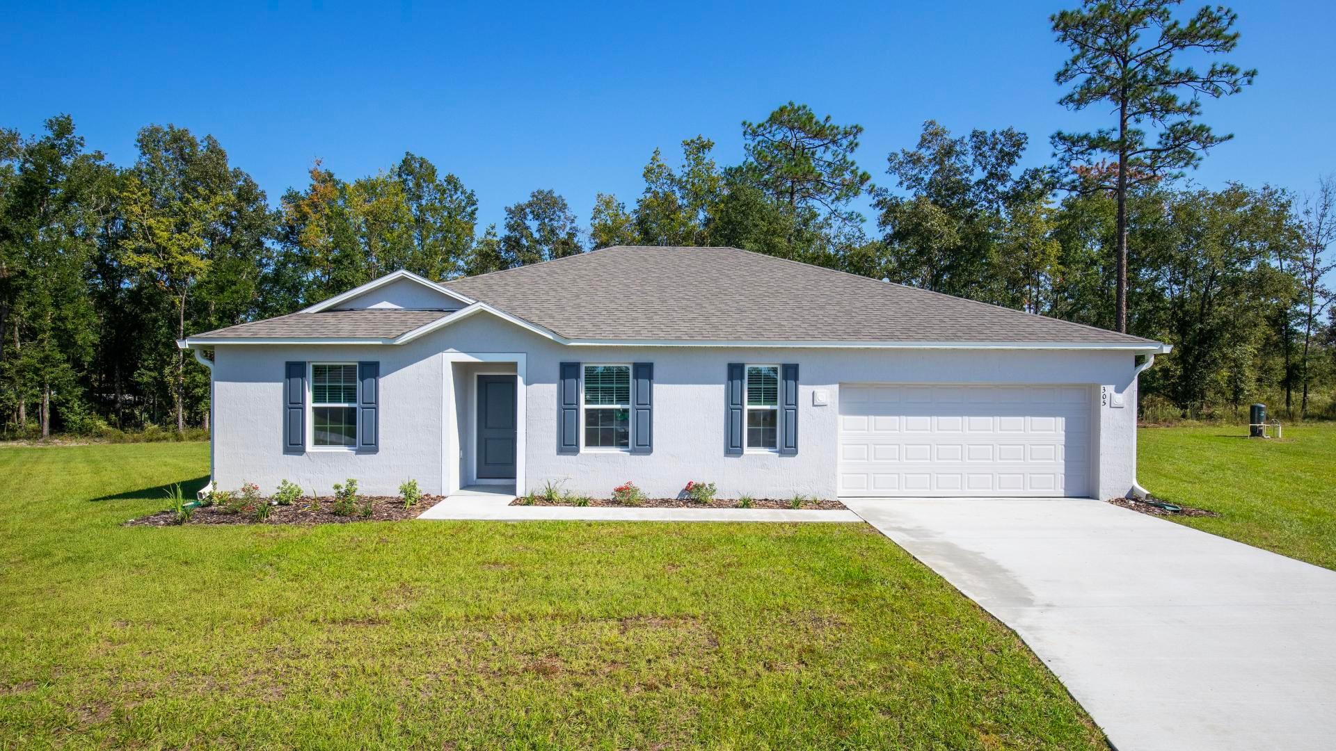 New concrete block construction homes on spacious homesites!
