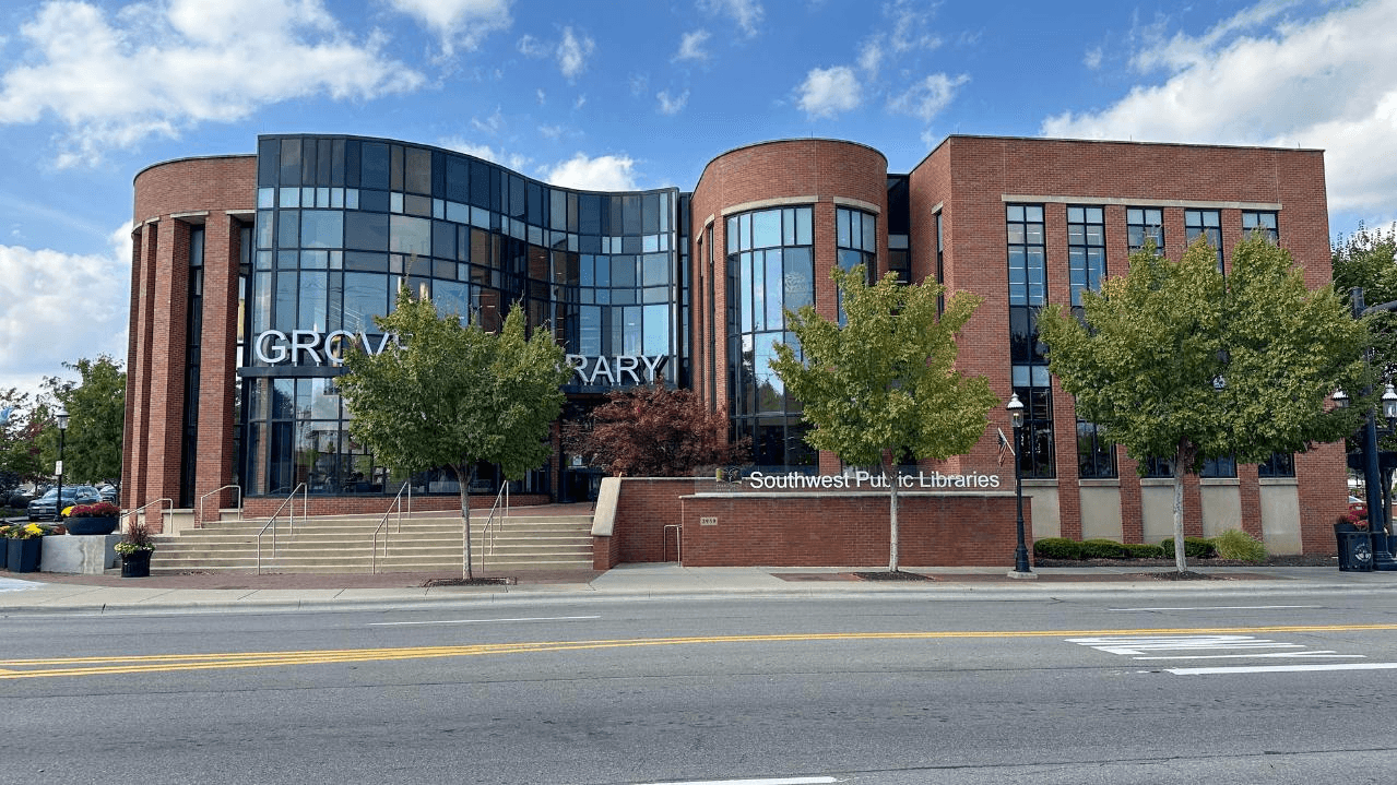 Just a short drive to the Grove City Library for study time, weekend visits, and everything in between.