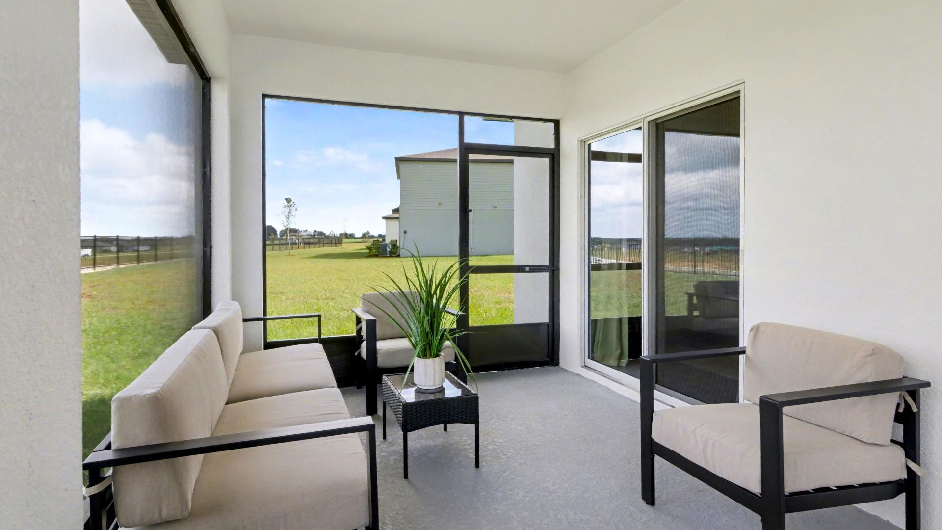 Outdoor space to enjoy your first cup of coffee or a glass of wine in the evening!